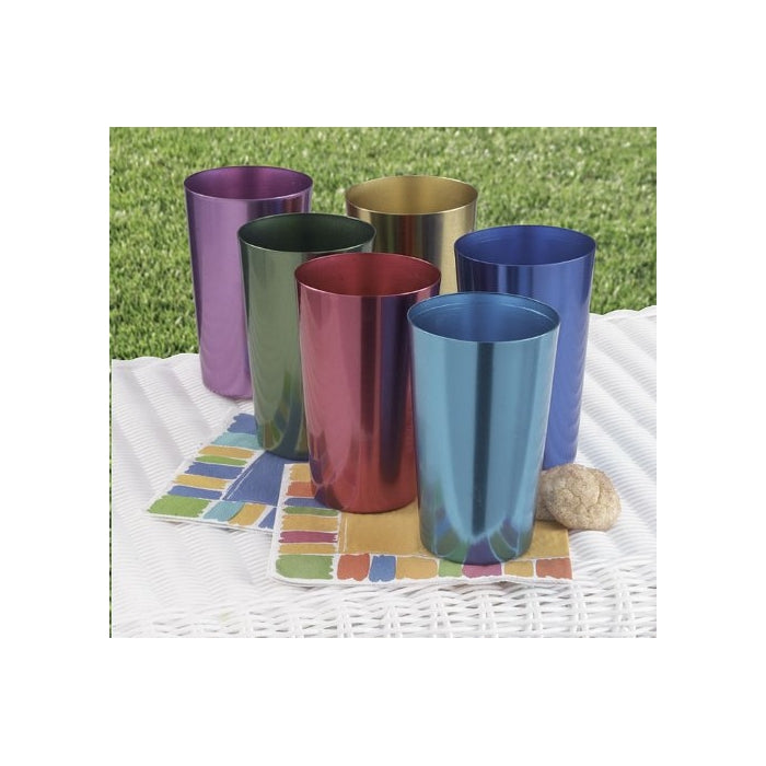 Set of Six Anodized Aluminum Tumblers