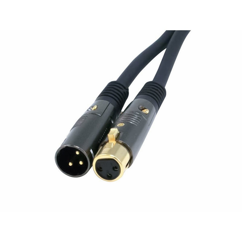 Monoprice Premier Series XLR Male to XLR Female - 1.5ft - Black - Gold Plated | 16AWG Copper Wire Conductors [Microphone & Interconnect]