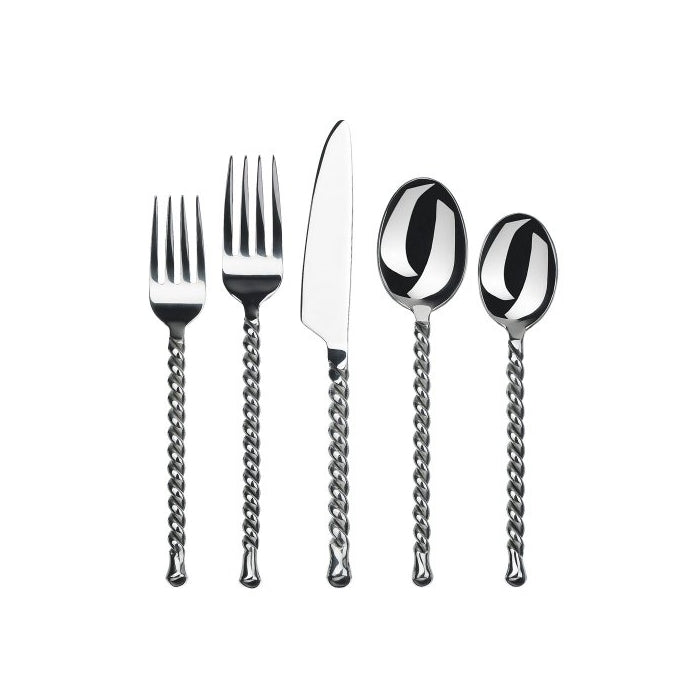 Gourmet Settings Silver Tear 20-Piece Flatware Set, Service for 4