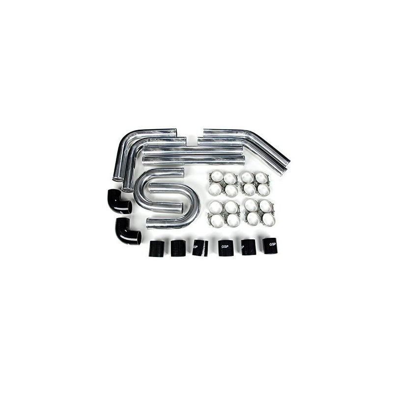 Rev9Power Rev9_IP-250-BLACK; Universal Aluminum Intercooler Pipe Kit(2.5 black)