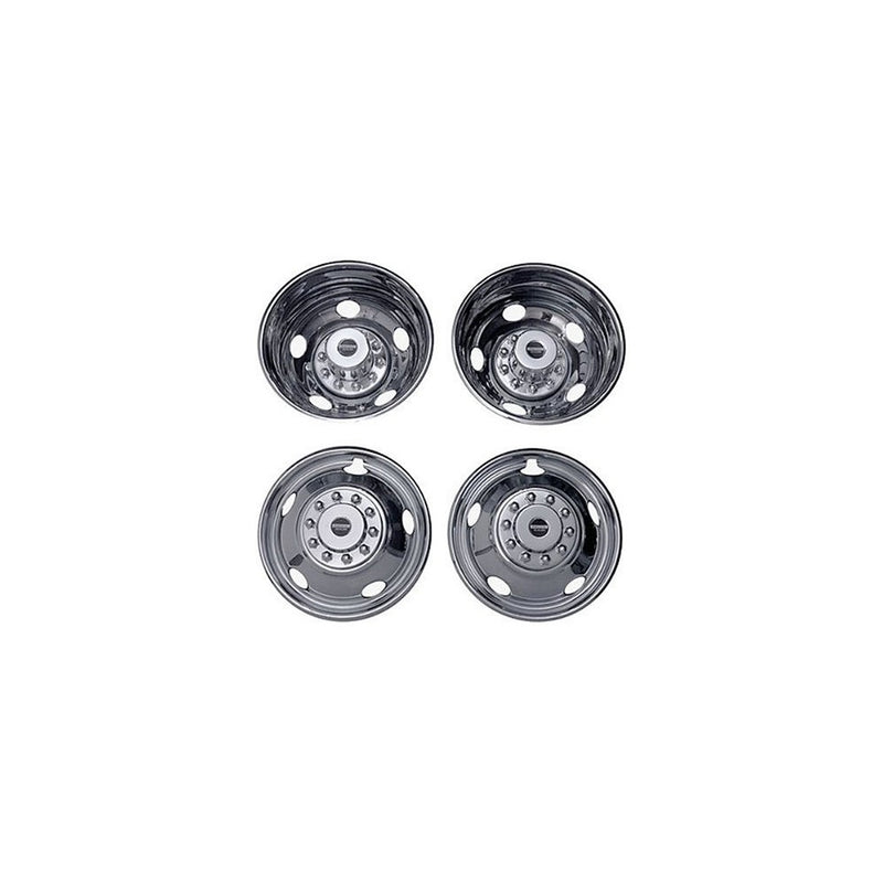 Pacific Dualies 30-1950 Polished 19.5 Inch Stainless Steel Wheel Simulator Kit for 1974-2005 Chevy GMC HD 3500/P30 Truck