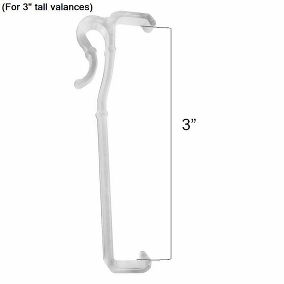12 Pack of 3 Inch Valance Clips for Window Blinds
