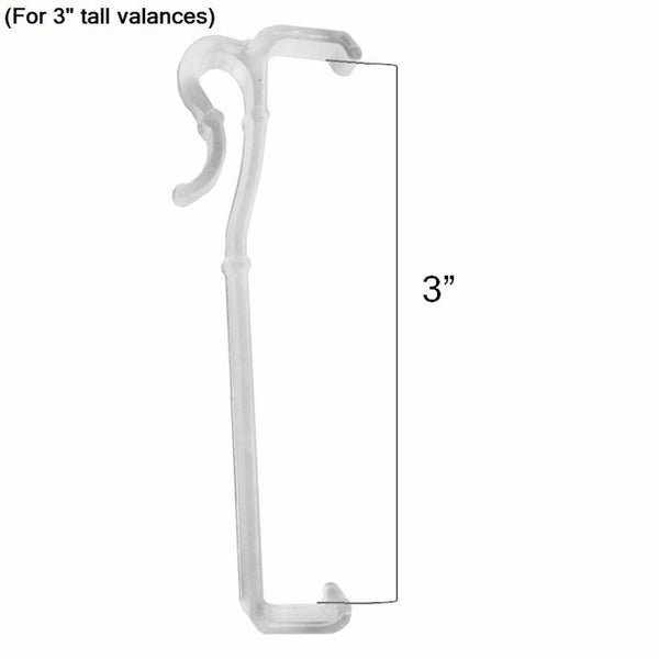 12 Pack of 3 Inch Valance Clips for Window Blinds