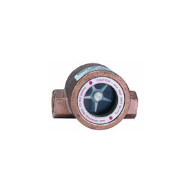 Dwyer MIDWEST Series SFI-100 Sight Flow Indicator, Single Window, Bronze Body, ABS Impeller, 1/2" Female NPT Connections, 4" Length x 2.250" Depth x 2.563" Height