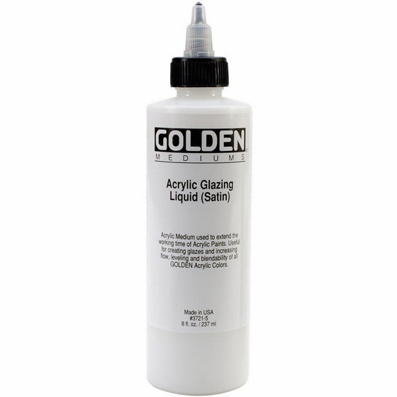 Golden Acryl Med 16 Oz Glaze Liquid Satin