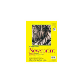 Strathmore STR-307-809 50 Sheet Rough Newsprint Pad, 9 by 12"