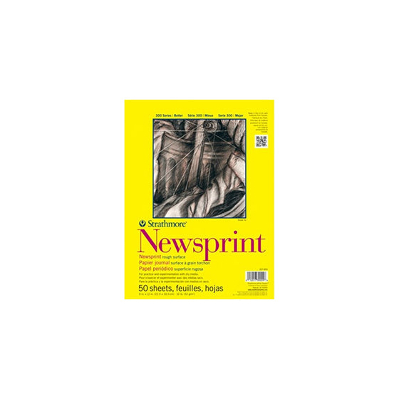 Strathmore 307-818 300 Series Newsprint Pad, 18"x24" Tape Bound, 50 Sheets