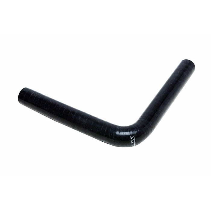 HPS HTSEC90-038-BLK Silicone High Temperature 4-ply Reinforced 90 degree Elbow Coupler Hose, 100 PSI Maximum Pressure, 4" Leg Length on each side, 3/8" ID, Black