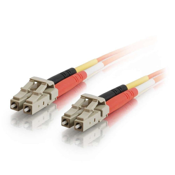 C2G/Cables to Go 33032 LC-LC50/125 OM2 Duplex Multimode PVC Fiber Optic Cable, Orange (6 Meter)