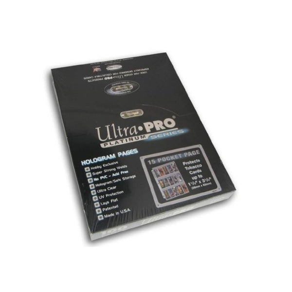 Ultra Pro 15-Pocket Platinum Page for Tobacco Cards 100 ct.