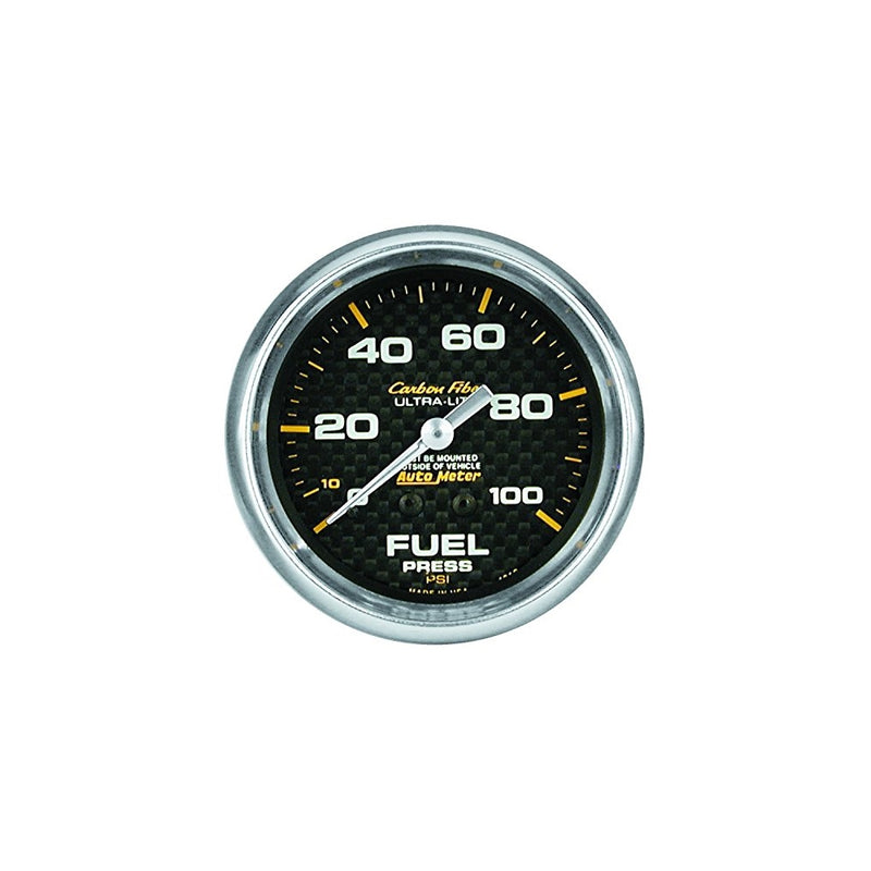 Auto Meter 4811 Carbon Fiber Mechanical Fuel Pressure Gauge