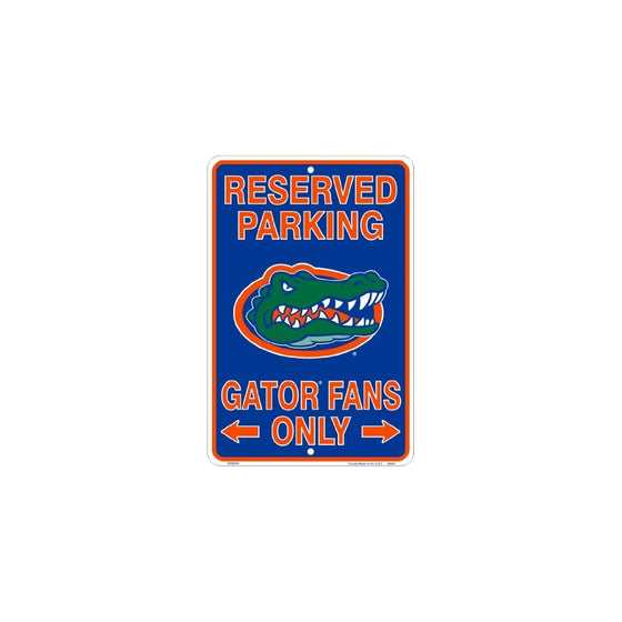 Florida Gators Fans Reserved Parking Sign Metal 8 x 12 embossed