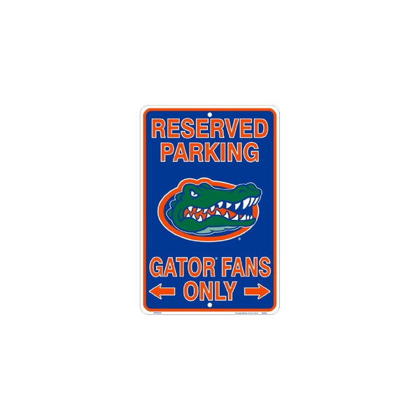 Florida Gators Fans Reserved Parking Sign Metal 8 x 12 embossed