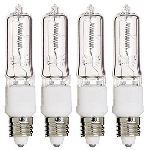 (Pack Of 4) Q75CL/MC - 75 Watt JD T4 E11 Mini Candelabra Base 120V Clear Light Bulbs