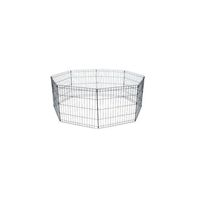 YML Animal Play Pen with Door 24-Inch x 36-Inch, 8 Panels, Black