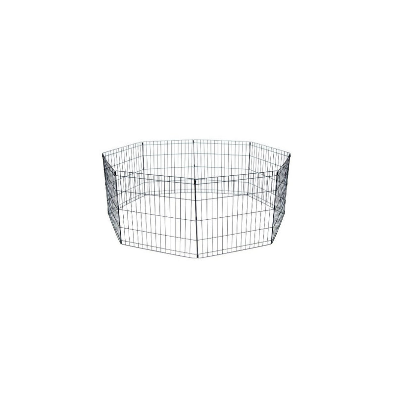 YML Animal Play Pen with Door 24-Inch x 36-Inch, 8 Panels, Black