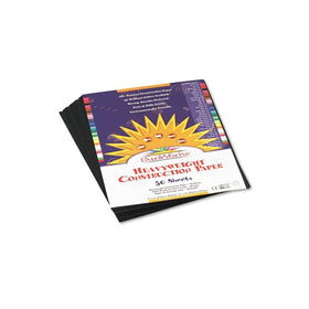 Pacon SunWorks Construction Paper, 9-Inches by 12-Inches, 50-Count, Black (6303)