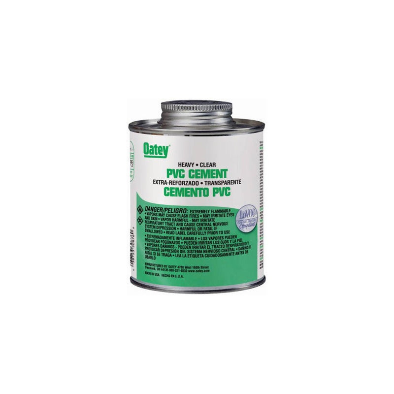 Oatey 31008 PVC Heavy Duty Cement, Clear, 32-Ounce