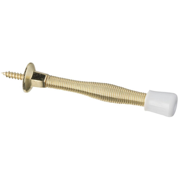 National Hardware N126-607 230 Spring Door Stops in Brass, 3", 2 piece