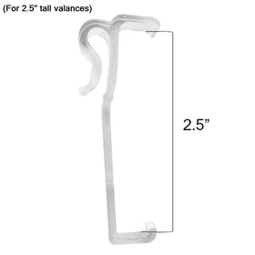 2.5 inch Valance Clips for Horizontal Window Blinds Plastic, Package of 10