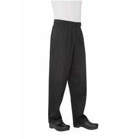 Chef Works Men's Essential Baggy Chef Pant, Black, Large