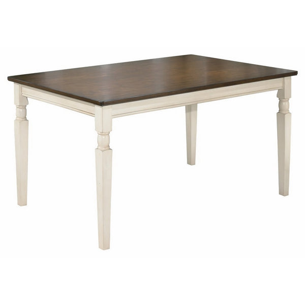 Ashley Furniture Signature Design - Whitesburg Dining Room Table - Rectangular - Vintage Casual - Brown/Cottage White