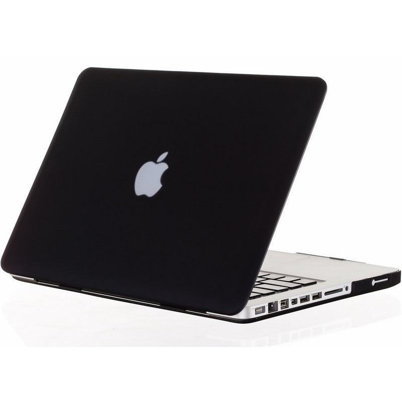 Kuzy - Rubberized Plastic Case for Older MacBook Pro 15.4" (Model: A1286) with DVD Drive Glossy Display Matte Cover - BLACK