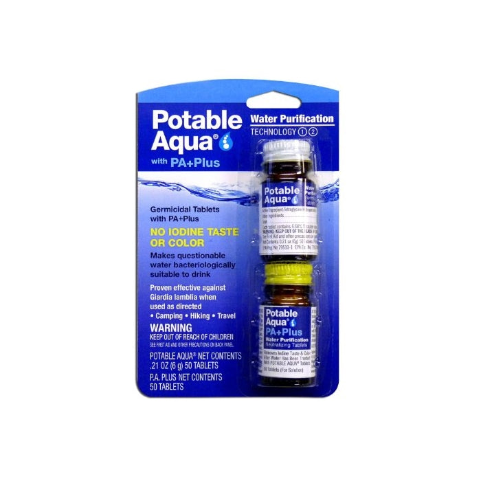 Potable Aqua Water Purification Value Pack 100 Tablets PA Plus 100 Tablets Super Saver Size Package- 200 Tablets Total
