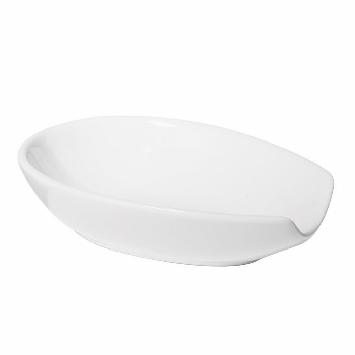 Oggi 5429.1 Ceramic Spoon Rest, White
