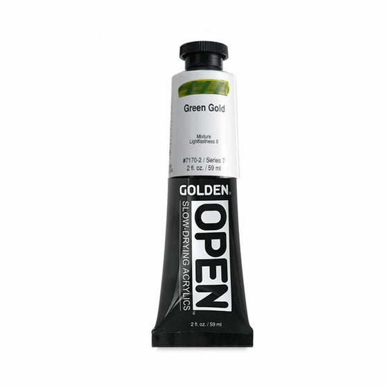 Golden OPEN Acrylic Green Gold 2oz Tube