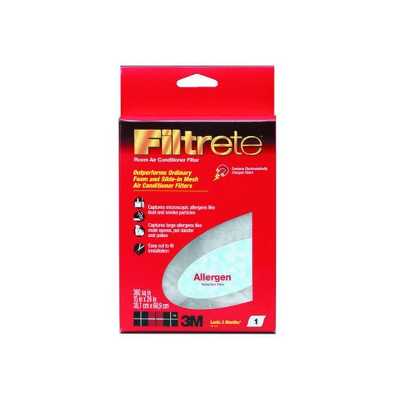 3M Filtrete Air Conditioner Filter, 15-Inch by 24-Inch (9808-12)
