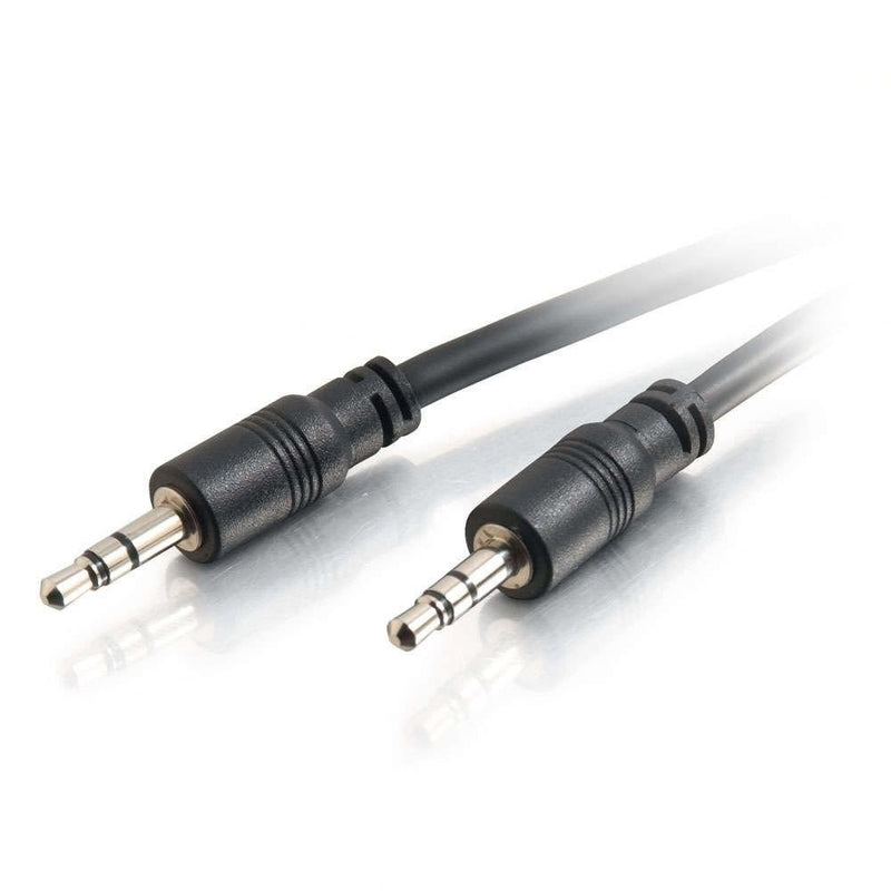 C2G 40106 3.5mm Stereo Audio Cable with Low Profile Connectors M/M, In-Wall CMG-Rated (15 Feet, 4.57 Meters)