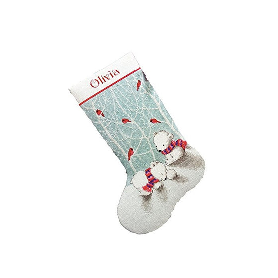 Dimensions Crafts Counted Cross Stitch Stocking, Snow Bears, 16-Inch