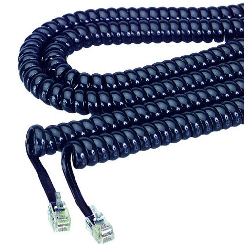 Softalk 48102 Phone Coil Cord 12-Feet Black Landline Telephone Accessory