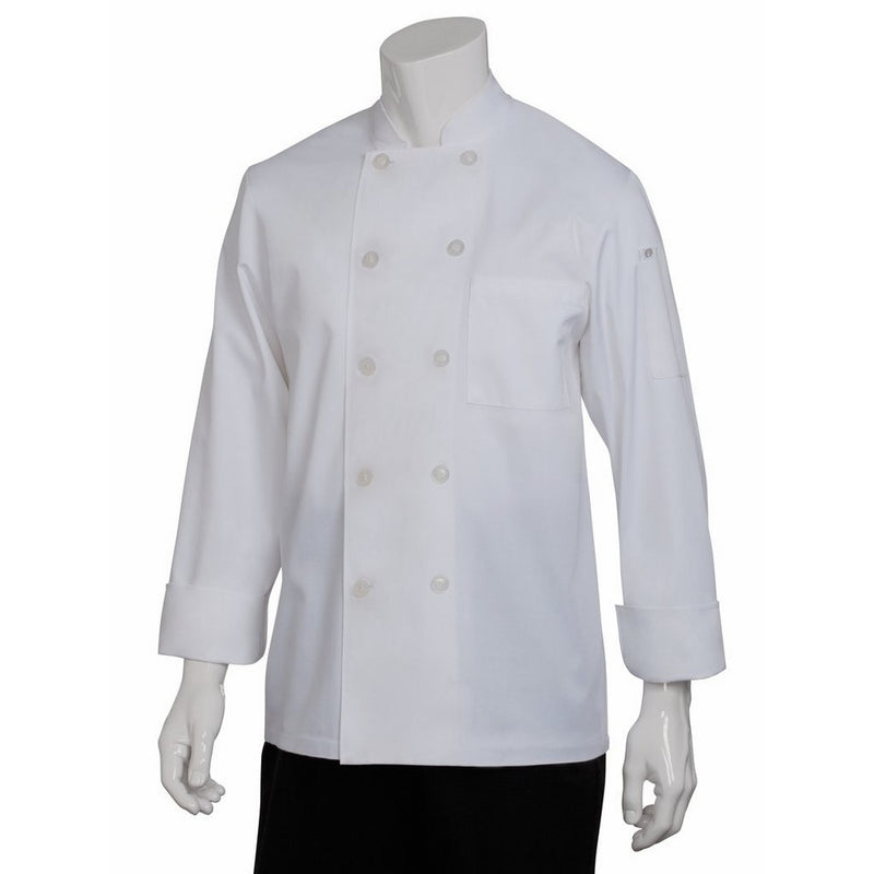 Chef Works Men's Le Mans Chef Coat, White, X-Large
