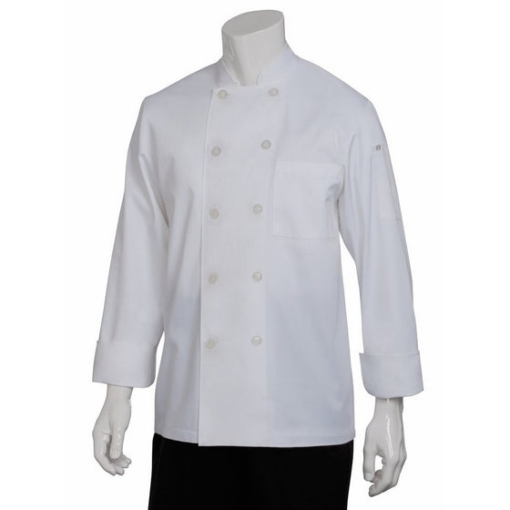 Chef Works Men's Le Mans Chef Coat, White, Medium