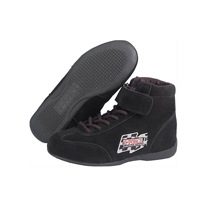 G-Force 0235120BK RaceGrip Black Size-120 Mid-Top Racing Shoes