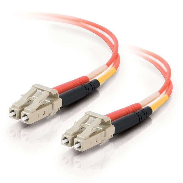 C2G/Cables to Go 33173 LC-LC 62.5/125 OM1 Duplex Multimode PVC Fiber Optic Cable, Orange (2 Meter)