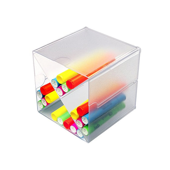 Deflecto Stackable Cube Organizer, X-Divider (350201CR)
