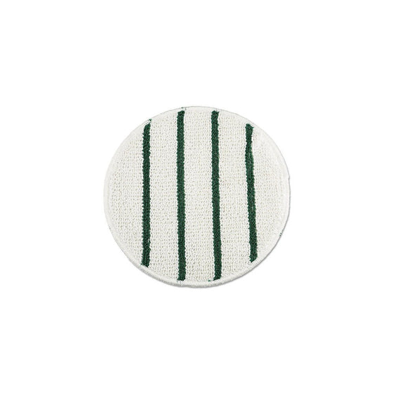 Rubbermaid Commercial RCP P271 Low Profile Scrub-Strip Carpet Bonnet, 21" Diameter, White/Green