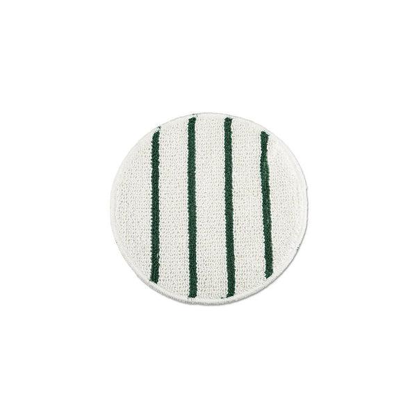 Rubbermaid Commercial RCP P271 Low Profile Scrub-Strip Carpet Bonnet, 21" Diameter, White/Green
