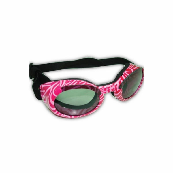Doggles ILS Sunglass, Large, Pink Zebra Frame/Smoke Lens - Edealszone.com
