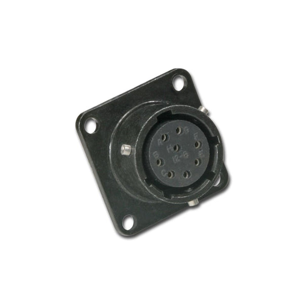 Amphenol Industrial PT02A-12-4S Circular Connector Socket, General Duty, Non-Environmental, Bayonet Coupling, Solder Termination, Box Mounting Receptacle, 12-4 Insert Arrangement, 12 Shell Size, 4 Contacts