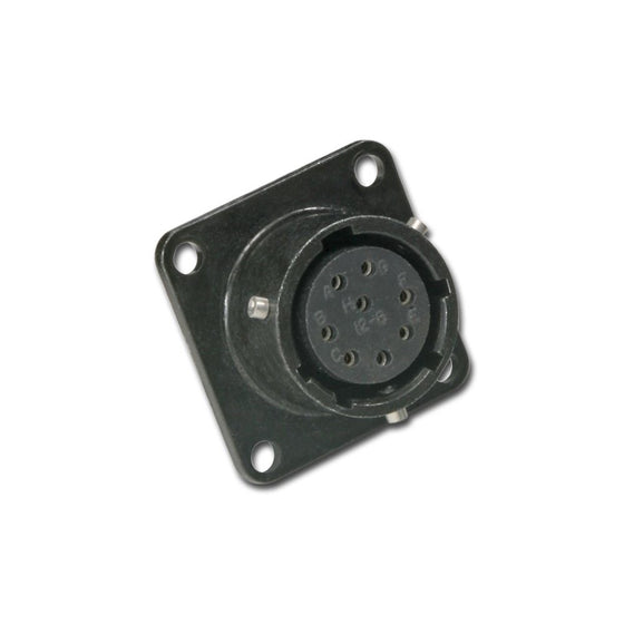 Amphenol Industrial PT02E-8-4S Circular Connector Socket, Environmental Resisting, Bayonet Coupling, Solder Termination, Box Mounting Receptacle, 8-4 Insert Arrangement, 8 Shell Size, 4 Contacts