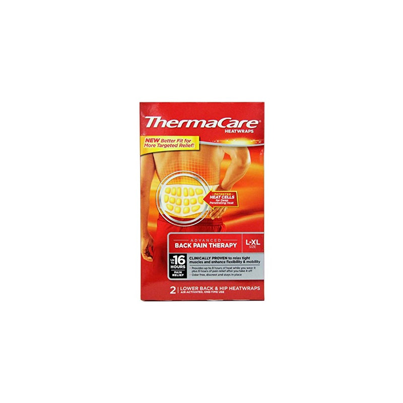 Thermacare Heat Wrap, Back Hip 8-Hr, Large/X-Large, 2 ct