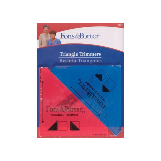 Fons & Porter R7847 Triangle Trimmers, 1/2-Square Inch by 1/4-Square Inch, 2 Count