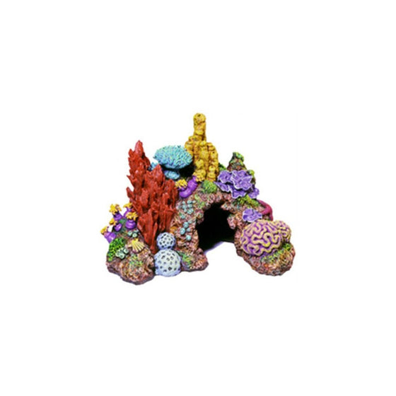 Blue Ribbon Exotic Environments Caribbean Living Reef Aquarium Ornament, Small, 7-1/2-Inch by 5-1/2-Inch by 5-1/2-Inch