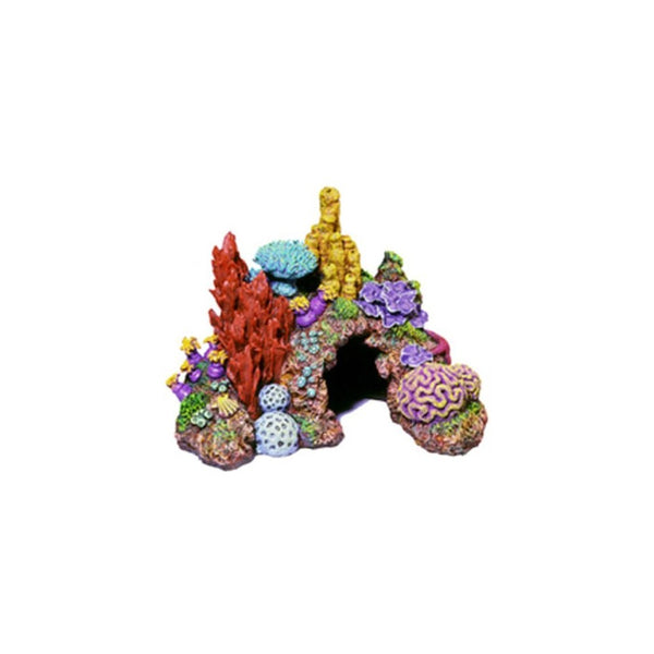 Blue Ribbon Exotic Environments Caribbean Living Reef Aquarium Ornament, Small, 7-1/2-Inch by 5-1/2-Inch by 5-1/2-Inch