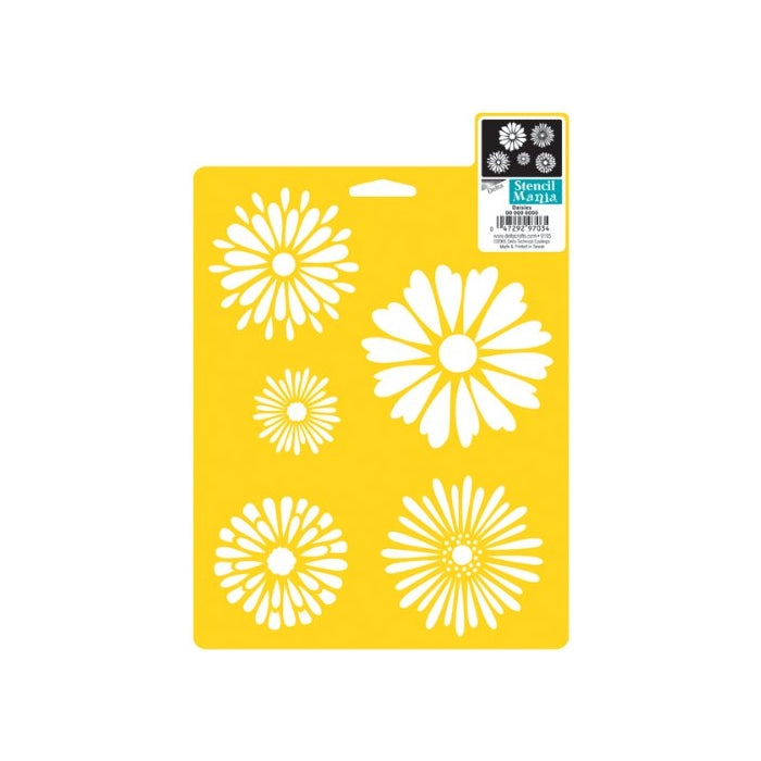 Delta Creative Stencil Mania Stencil, 7 by 10-Inch, 970720710 Daisies