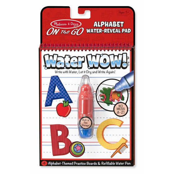 Melissa & Doug On the Go Water Wow! Reusable Water-Reveal Activity Pad - Alphabet